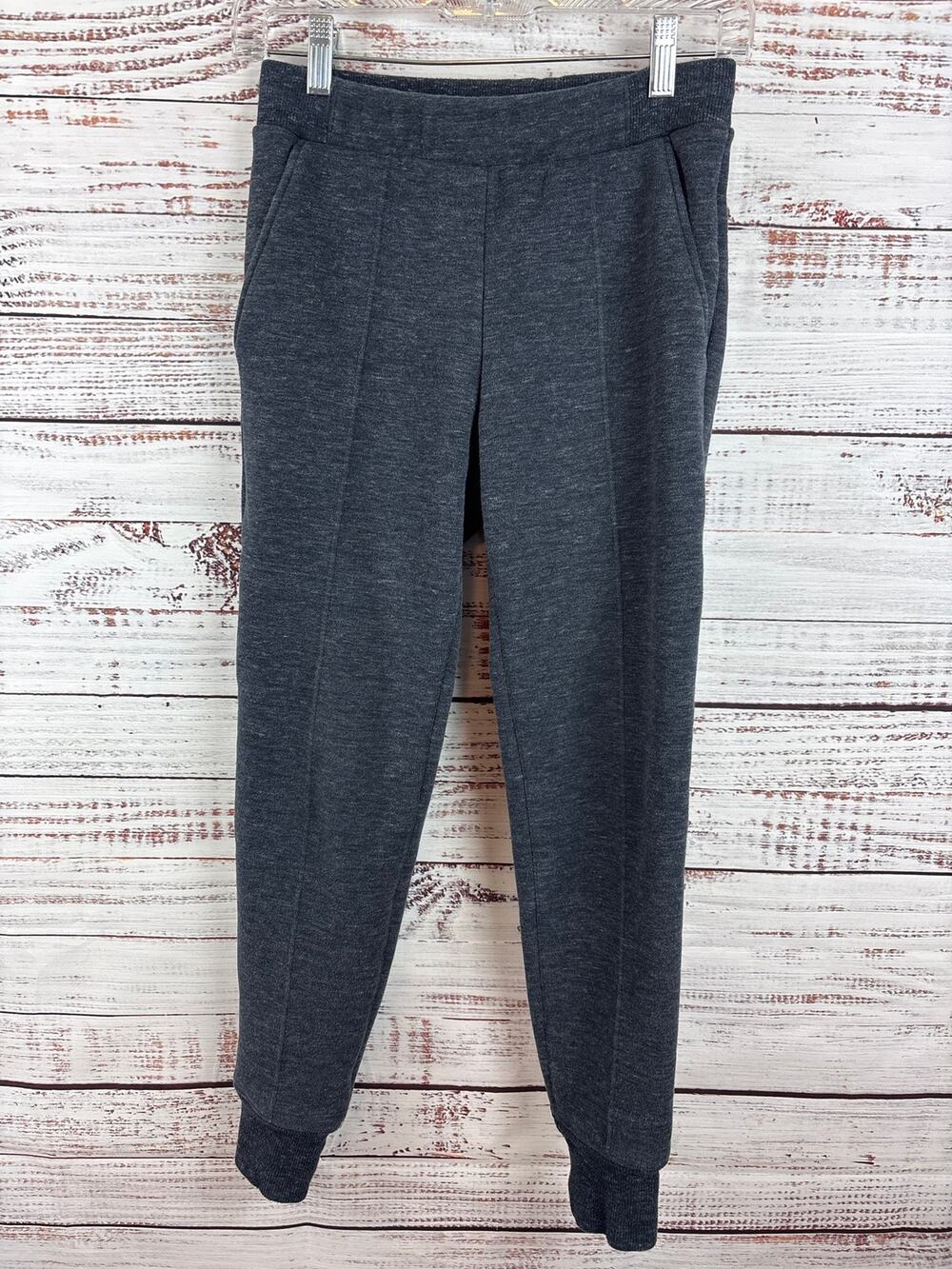 Uniqlo Dark Gray Fleece Lined Sweatpants Joggers Pull On Active Lounge Womens XS
